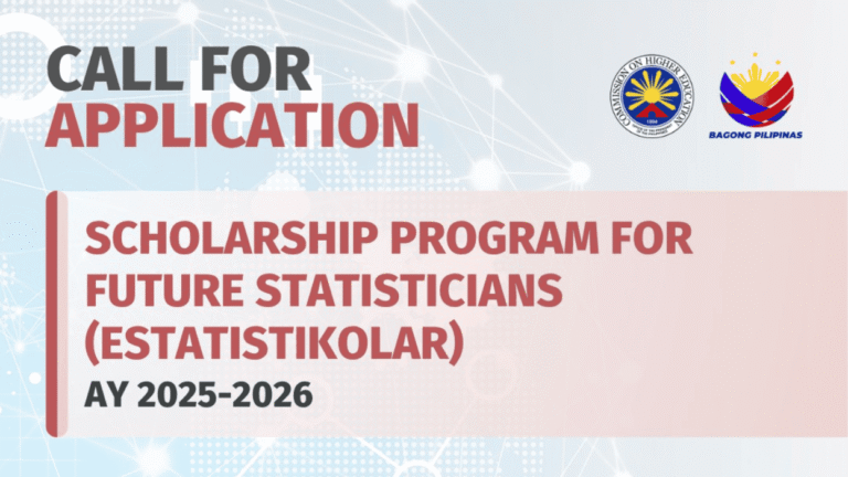 CHED ESTATISTIKOLAR Scholarship 2025–2026 Now Open – Apply Today
